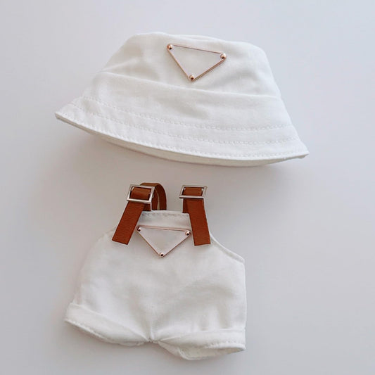 17cm Clothes Set(NO Doll), Hat & Overalls Set for 17cm Accessories Suit, Cute Clothes for Dress up Unique Style