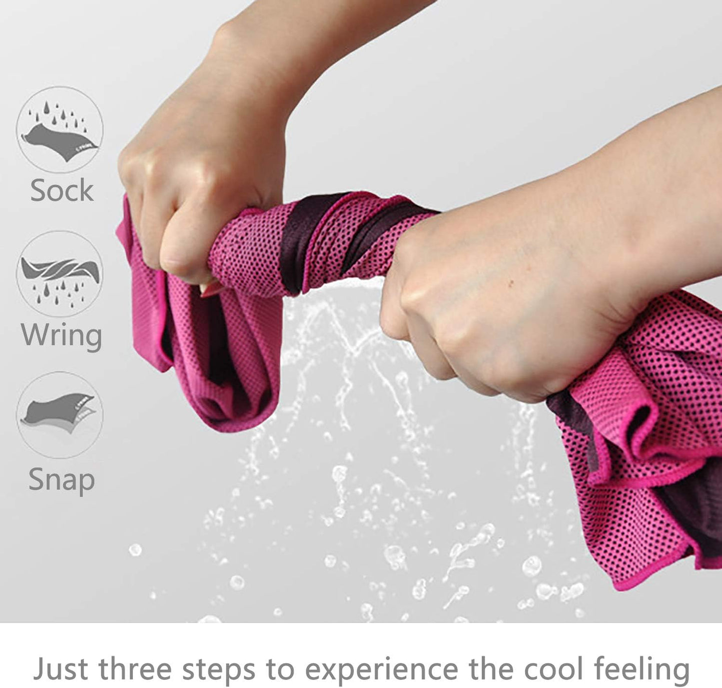 4 Packs Cooling Towel (40"x 12"), Ice Towel, Microfiber, Soft Breathable Chilly Towel Stay Cool for Yoga, Sport, Gym, Workout, Camping, Fitness, Running, Workout & More Activities