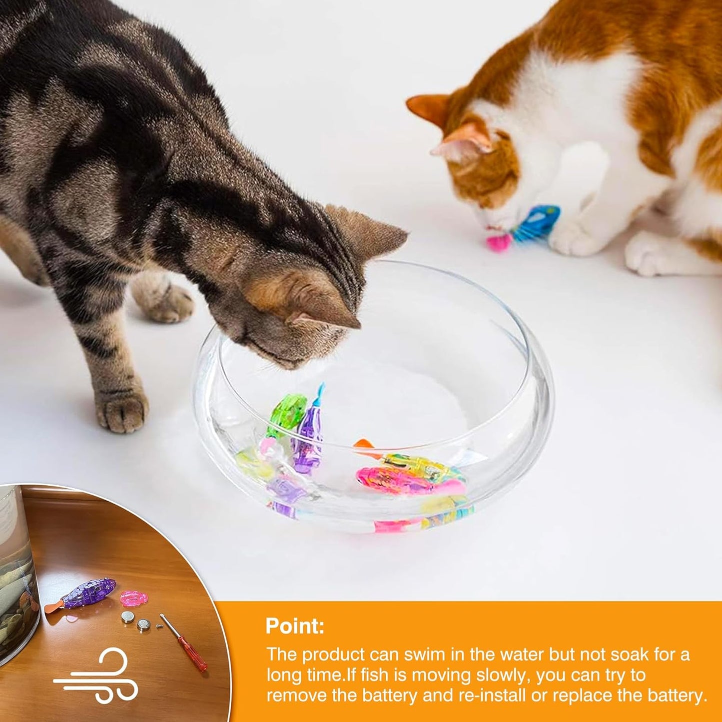 Interactive Robot Fish Toys for Cat/Dog(6 Pcs)