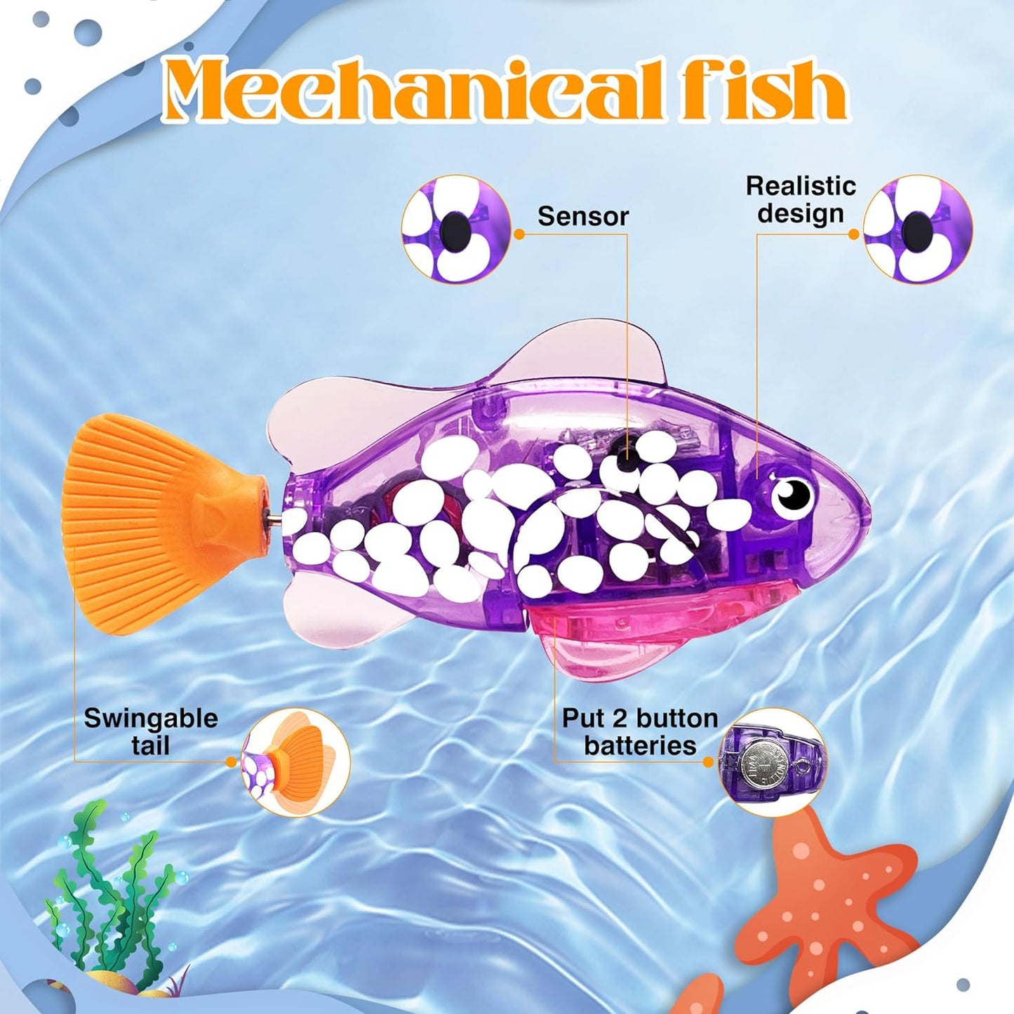 Interactive Robot Fish Toys for Cat/Dog(6 Pcs)