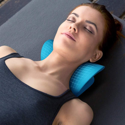 Neck and Shoulder Relaxer, Cervical Traction Device for TMJ Pain Relief and Cervical Spine Alignment, Chiropractic Pillow Neck Stretcher